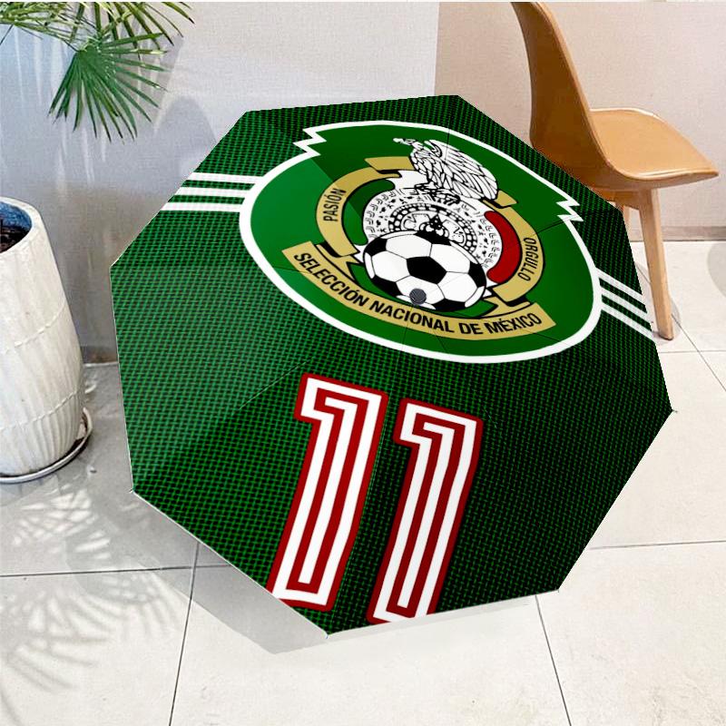 Mexico Football Team Emblem Printed Automatic Umbrella, 8-Frame for Travel, camping, Casual Umbrella, Essential Gift for  for family and friends