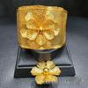 Dubai 24k Vergoldetes Florales Brautschmuckset - Armband & Ring im ethnischen Stil