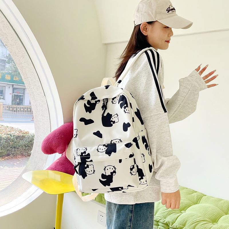Summer Cat Cute Cartoon Girl Large Capacity Simple College Style Student Campus Backpack