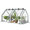 Mini Garden Greenhouse, Pointed Roof, UV-Resistant Steel, Windows, 180 x 90 x 90 cm, Transparent