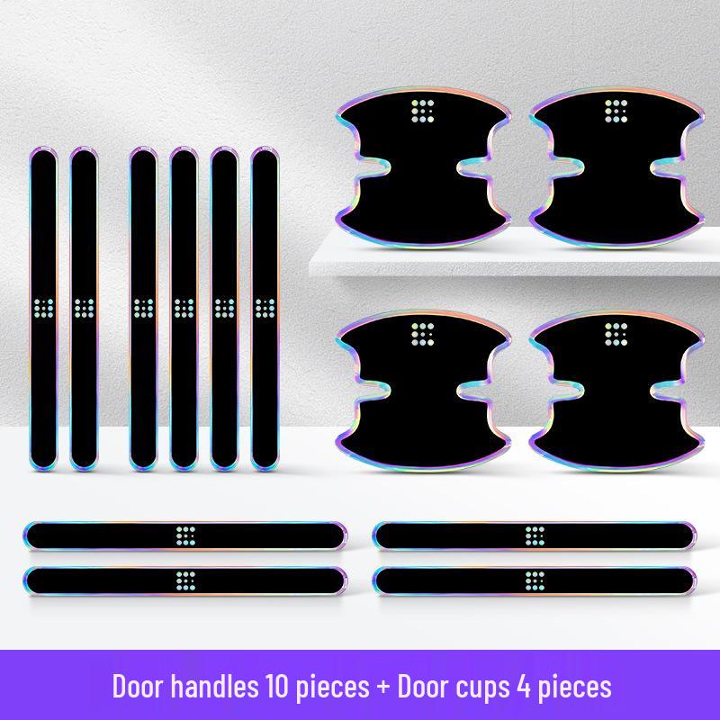 Bol de Poignée de Porte Bumper Pare-chocs en Époxy Résistant aux Rayures Sept Couleurs pour Voitures Lan Dian E5/E3