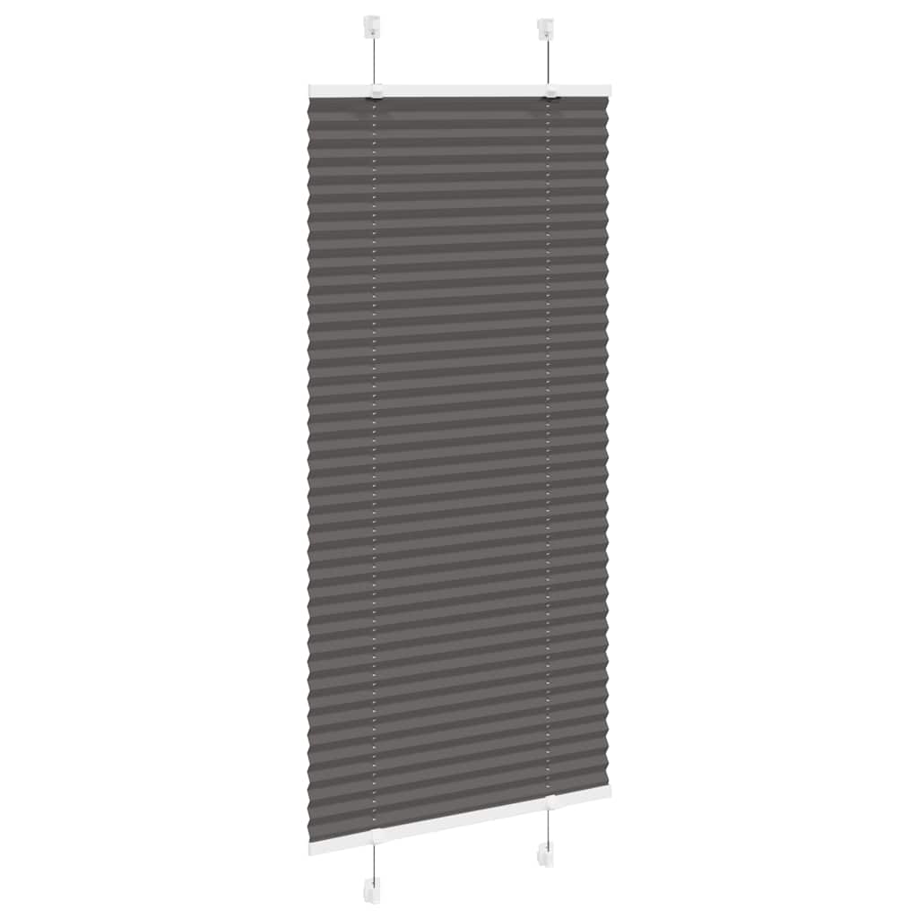 Roleta Plisowana Czarna 60X150 Cm Szerokość Tkaniny 59,4Cm