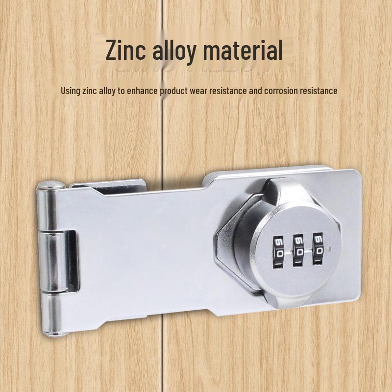 Password-Operated Cabinet Lock for Drawer, Door, and Corner Cabinets – Hole-Free, Thickened Bolt Design