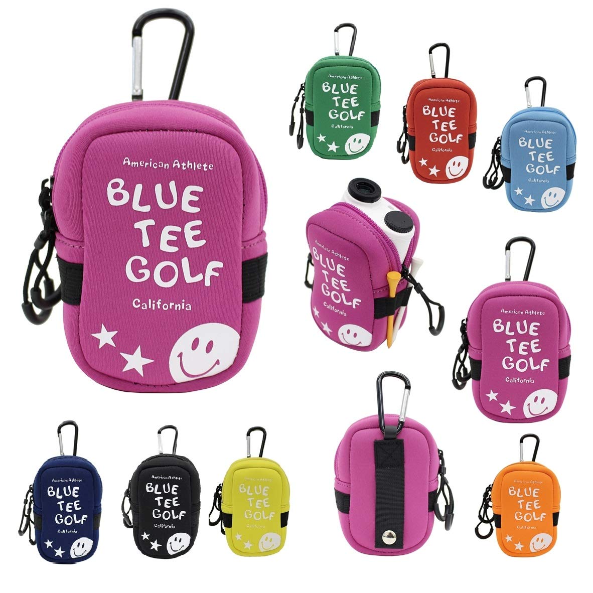 

Blue Tee Golf Stretch Pouch AC009 and Multi-Purpose [Stores balls, rangefinders, more!] (Pink) розовый