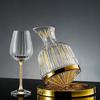 Decanter per vino rotante a 360°, 1500 ml, erogatore per decanter, bottiglia di cristallo, aeratore per vino, specchio, regalo, decorazione per bar