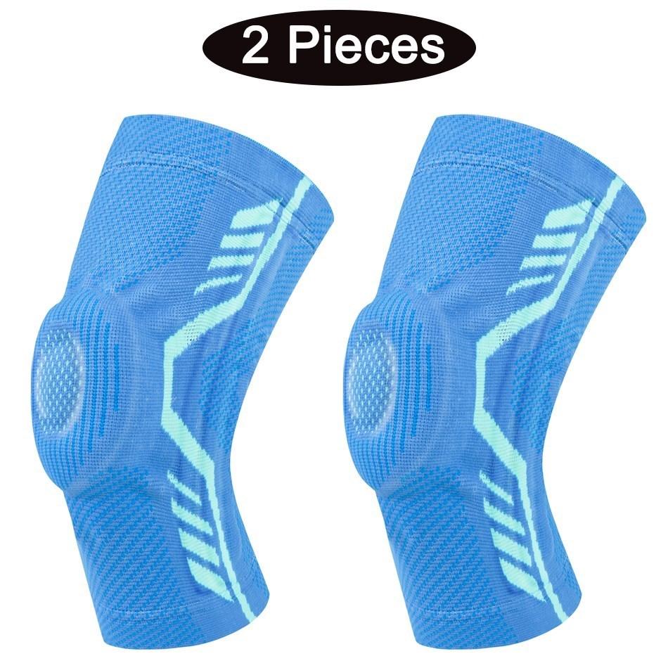 2 Pezzi Ginocchiere da Basket Imbottite in Silicone Ginocchiera Rotulea per Supporto Articolare Protettore Fitness Manica a Compressione Alta Qualità Pratica per Uso Quotidiano