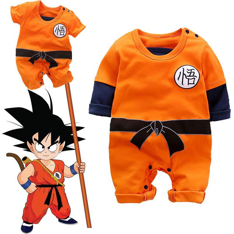 Adorable Newborn Baby Boys Dragon Ball Z Cosplay Romper Bodysuit For Halloween
