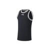 Li Ning Sports Basketball Series Logo Print Sweat-Wicking Comfortable Split Basketball Set Men Sportswear Black White AATT001-6