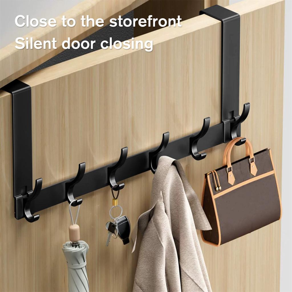 Premium Over The Door Hook Adjustable Metal Aluminum Wall Hook for Kitchen Cabinets Wardrobes