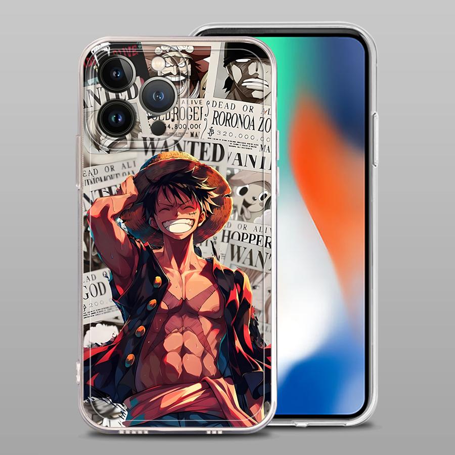 Soft Phone Cover Case for iPhone 17 Pro Max 12 Mini Air 16 13 Pro 14 Plus 15 XS Max 11 XR 7 8 One Piece Luffy