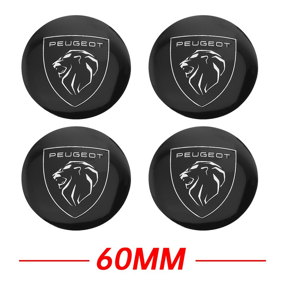 4PCS/set 56/60/65mm Car Wheel Hub Cap Rim Center Cover For Peugeot 206 3008 308 307 106 407 208 207 107 2008 508 408 5008 2009