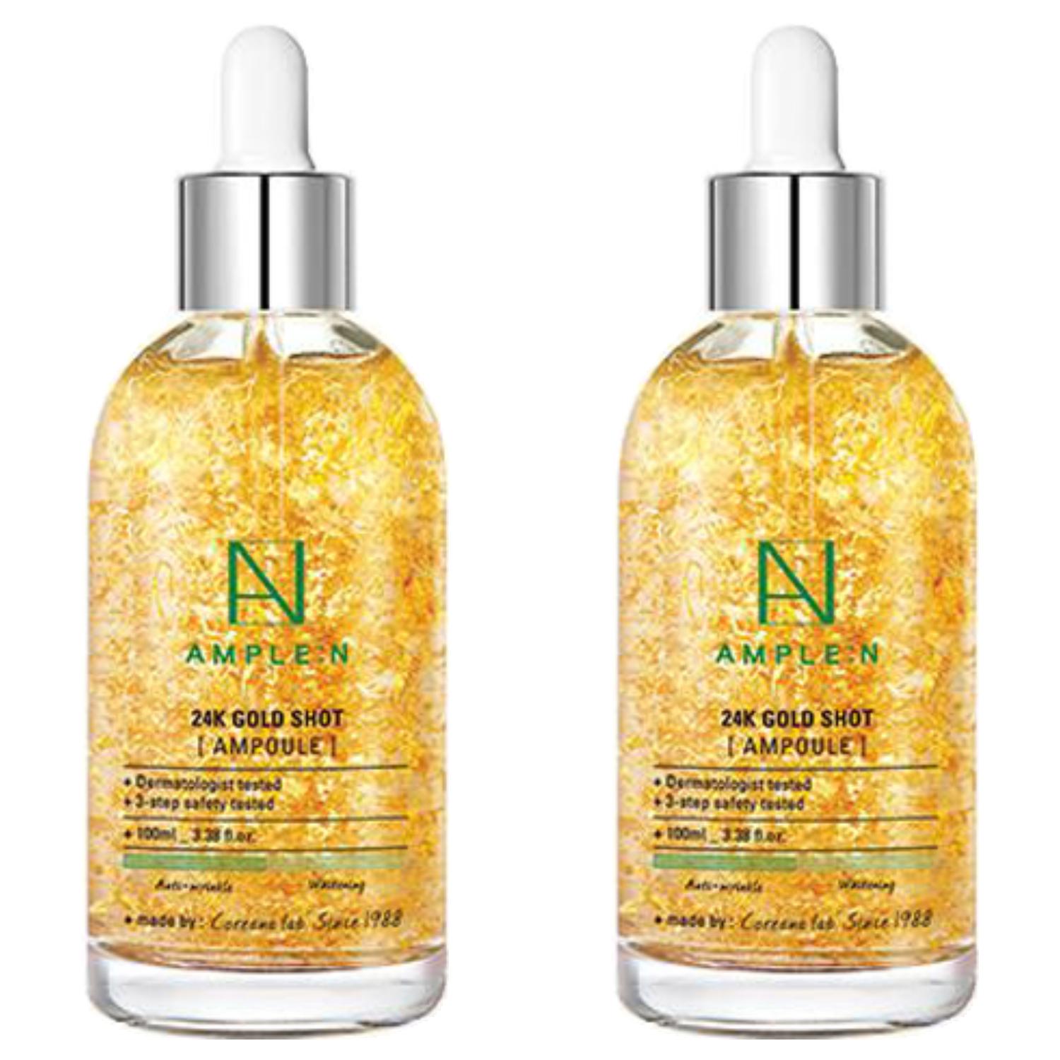 

ДОСТАТНЕ:N 24k Золота Сироватка-Ампула Зміцнююча та Надаюча Сяйво 100мл 2PCS