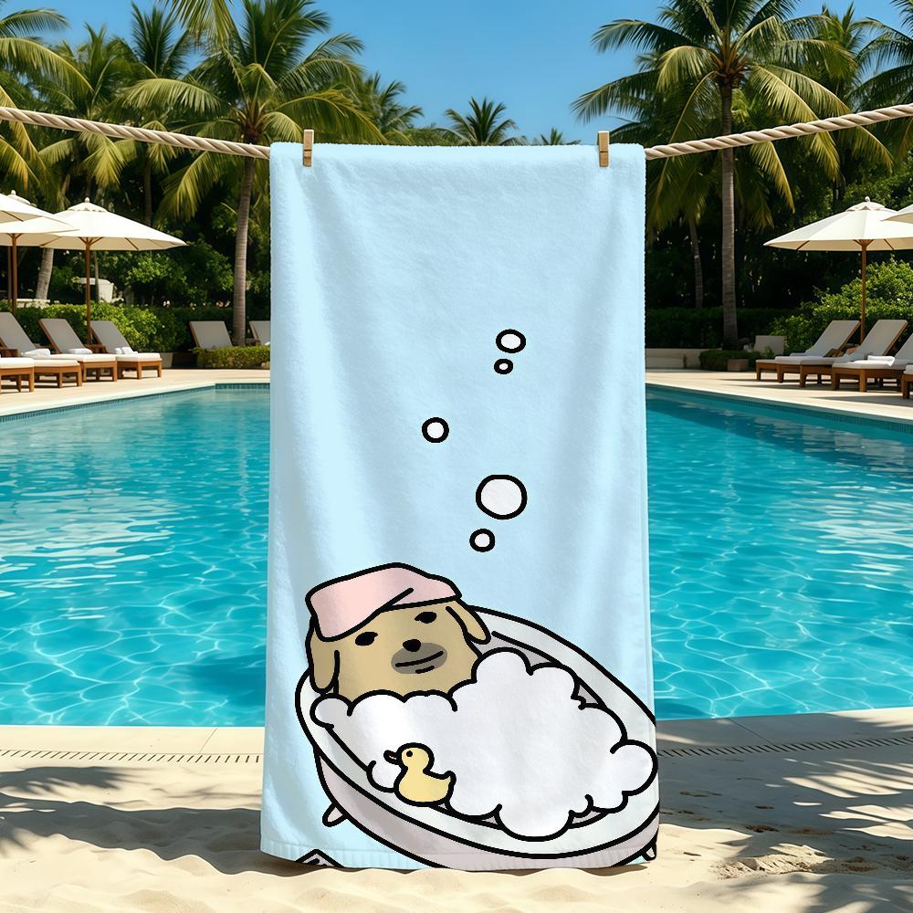 Nudaeng Hund Lustiges Meme Handtuch Für Outdoor Camping Strandhandtuch Super Saugfähig Schnell Trocknend Sommerhandtuch