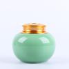Ceramic Jar, Ice Cracked Glazed Tea Jar, Alloy Lid Sealed Jar, Tea Box, Storage Container, Home Decoration Storage Bottle