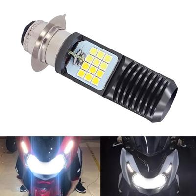 1pc H4 LED Motorcycle Headlight BA20D P15 Led Lamp Headlamp For Motorcycle High Low Beam 24SMD