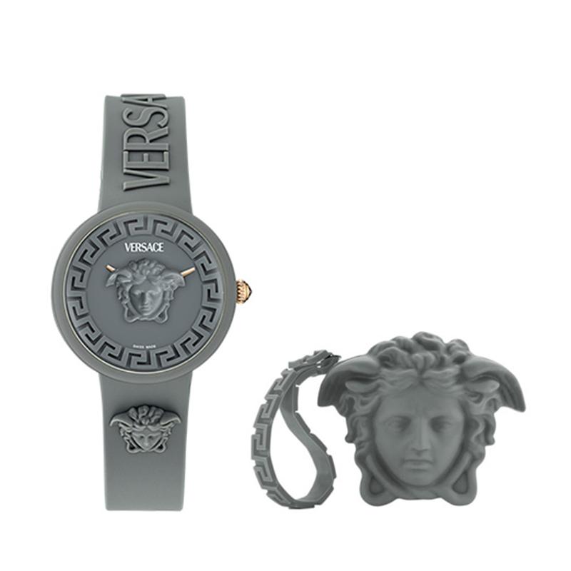 Versace Medusa Pop Silikona Pulkstenis Melns