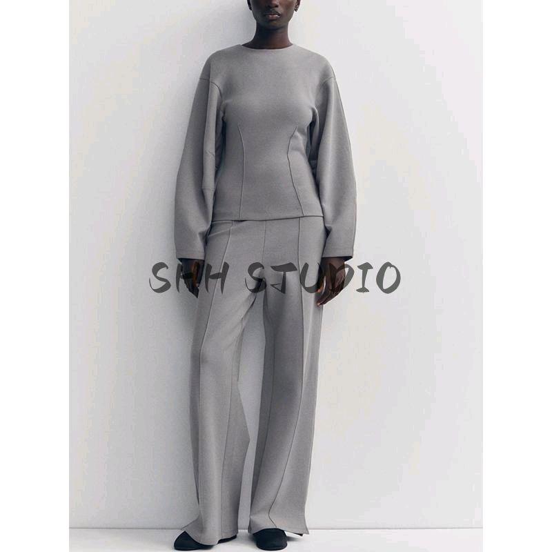 Double-sided Cloth Comfortable Stretch Casual Trousers 3641860 Double-sided Cloth Slim Fit Round Neck Hoodie 3641859