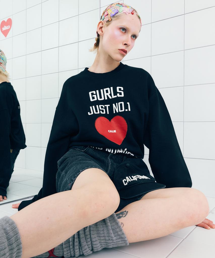 ASIF CALIE Gurls Just Sweatshirt Black
