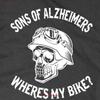 Sons of Alzheimers T Shirt Wheres My Bike Biker Motorbike Motorcycle Biking Vintage Washed Casual Comfortable