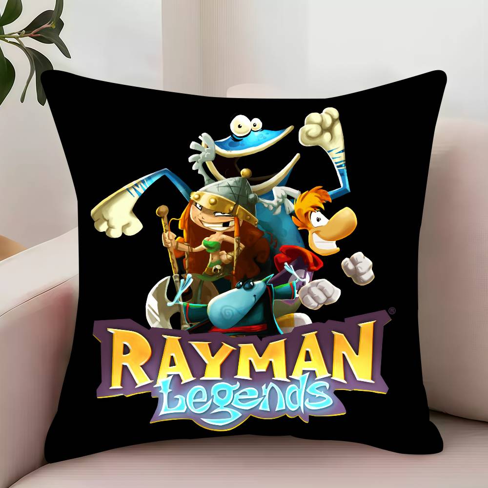 Federa per Cuscino Decorativa Protettiva Morbida Confortevole per Divano Soggiorno Ufficio Domestico Gioco R-Rayman L-Legends