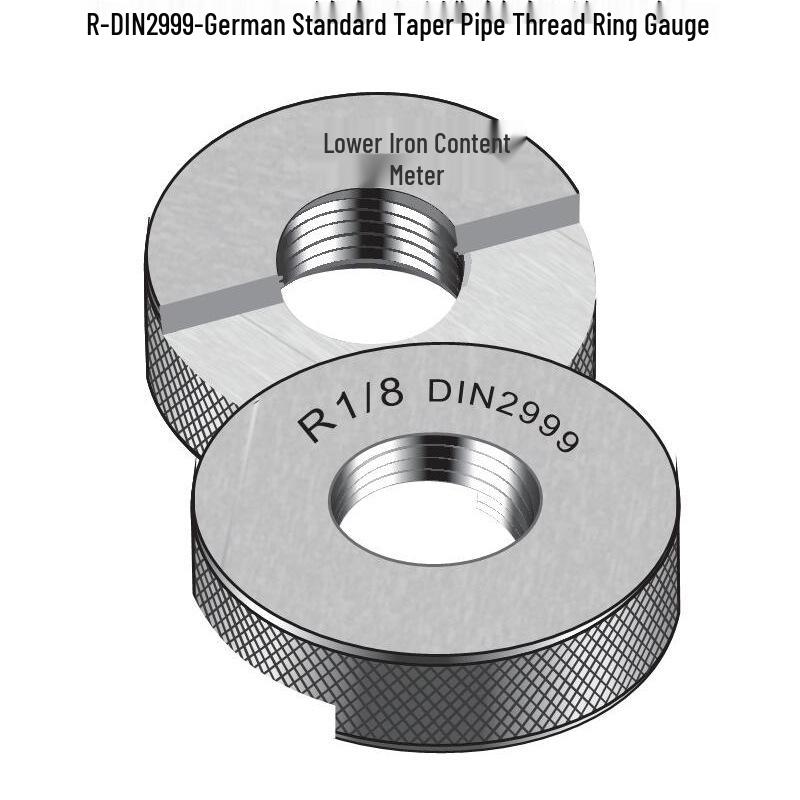 German Taper Pipe Thread Gauge Set: R1/8, 1/4, 3/8, 3/4 DIN2999 Ring & Plug