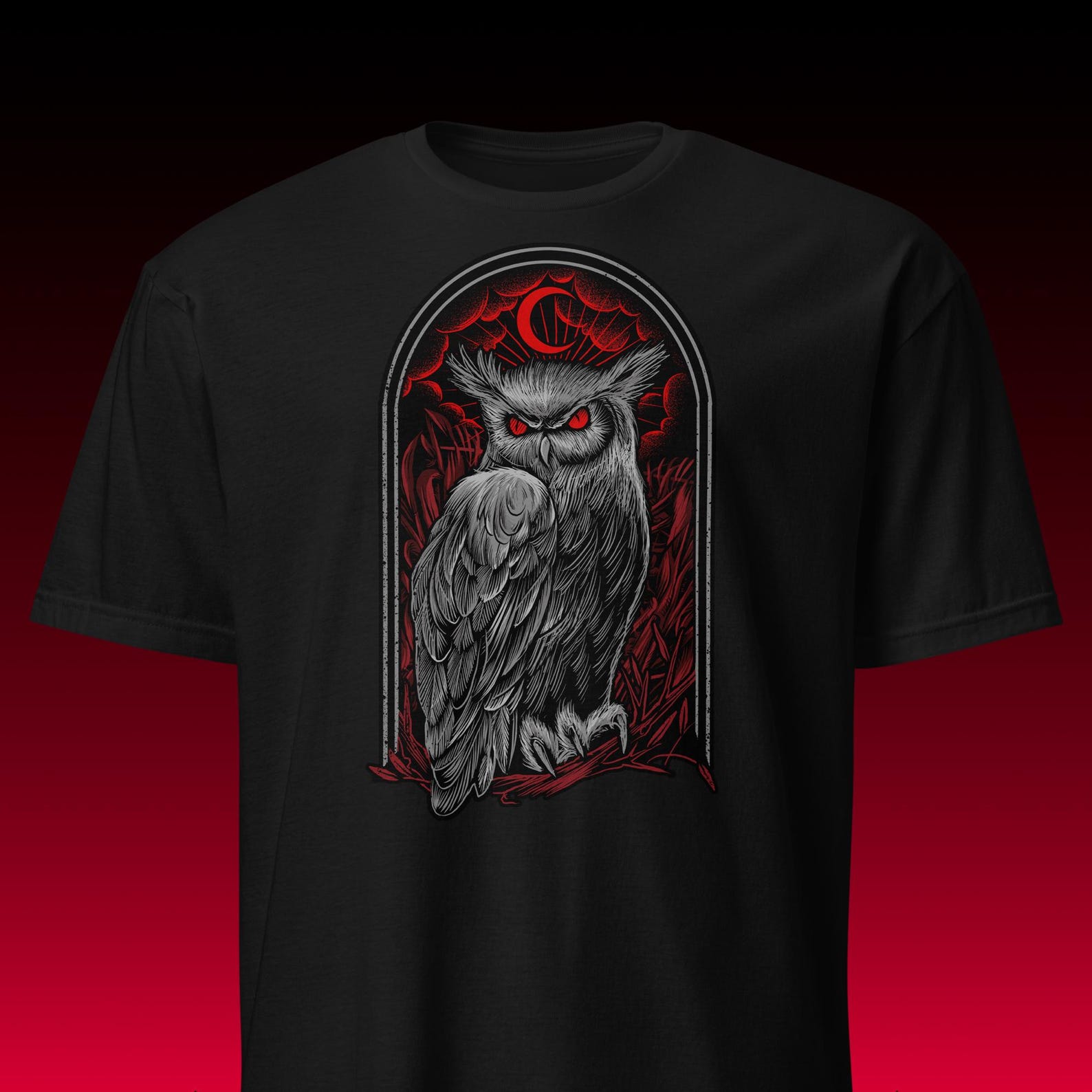 Occult Owl | Dark Academia Aesthetic | Whimsigoth & Grunge Tee 4XL