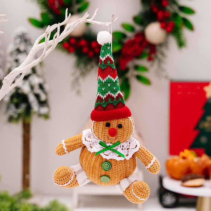 Gingerbread Man Sweet Fabric Holiday Ornament For American Country Style Christmas