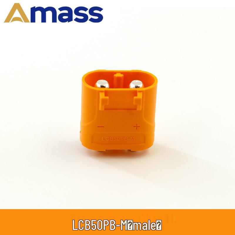 Amass LCB 40/50/60PW-M/F Crimp Purple Copper Silver-Plated Locking Circuit Board Connector