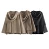 Long Sleeve Elegant Coat Women Irregular Scarf Knit Coat Top Fashion Scarf Demi-season Cape  Gifts