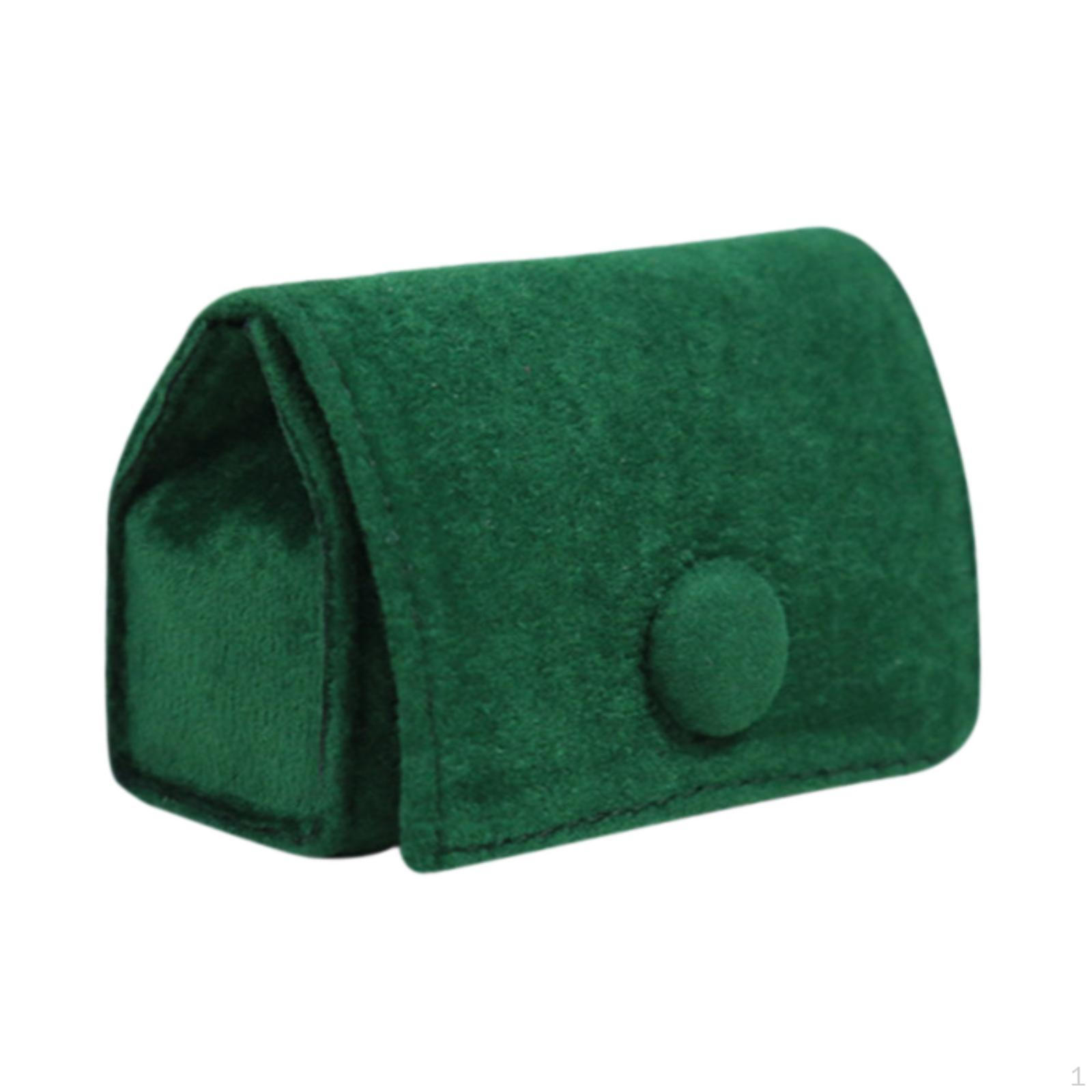 

Box for Storing Jewelry (earrings, Necklaces), Portable Velvet Or Wife. зелёный