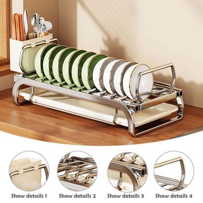 Égouttoir à vaisselle avec plateau égouttoir Organisateur égouttoir multifonctionnel pour rangement de cuisine Appartement