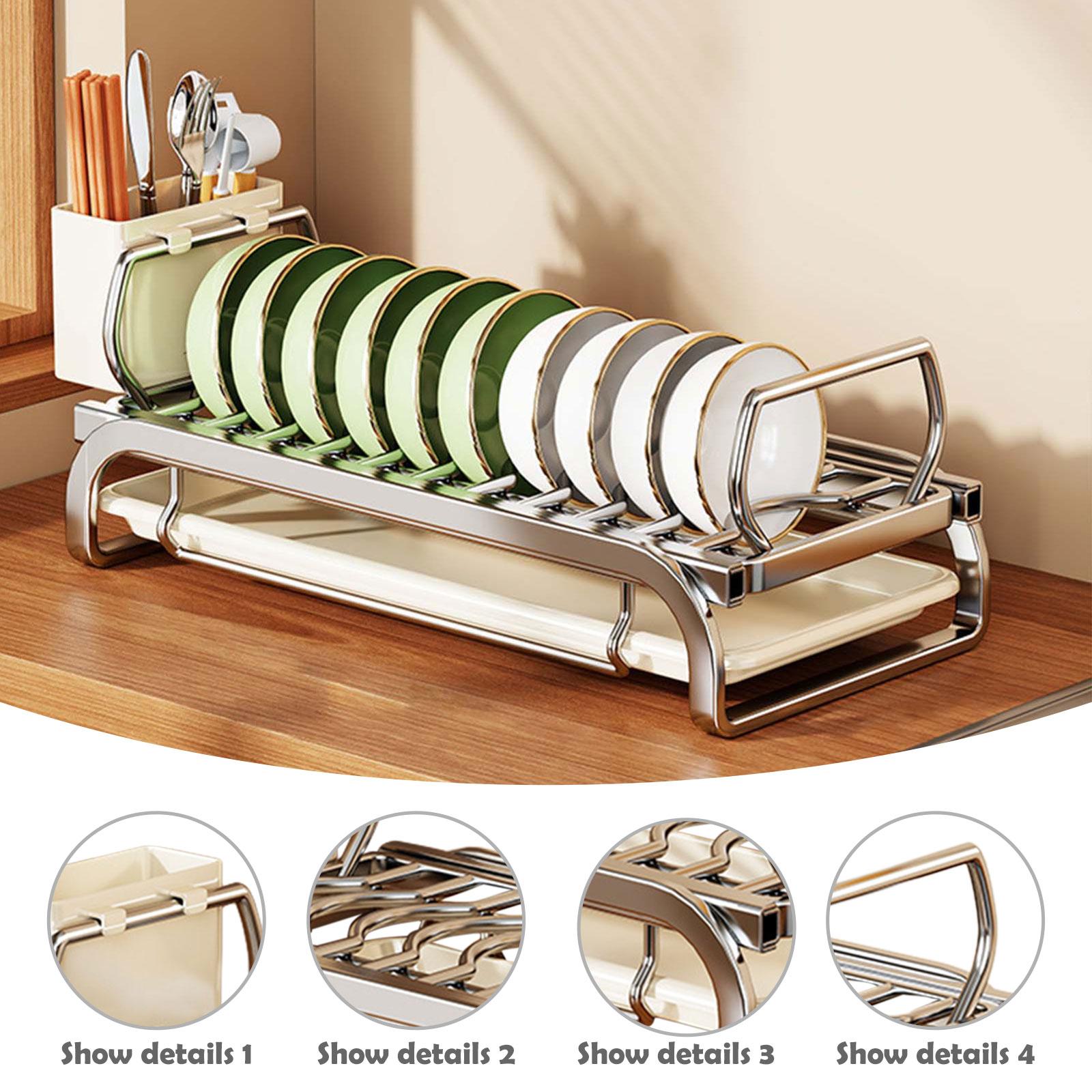 Dish Drying Rack with Drainboard Multifunctional