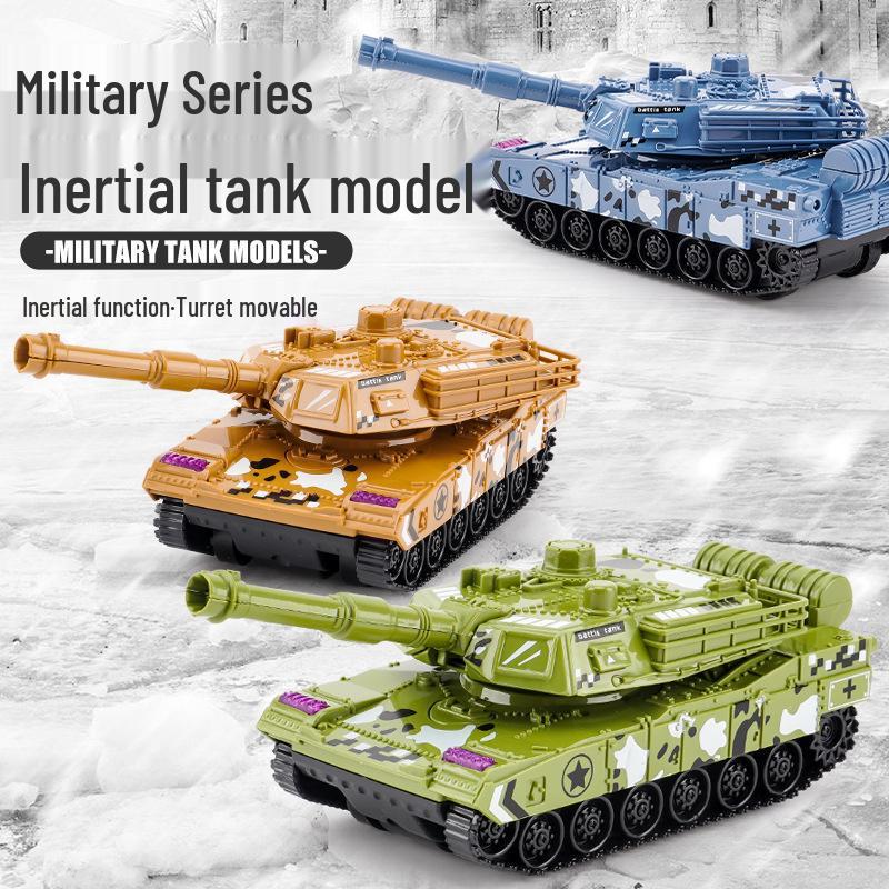 

Educational Inertial Pull-Back Toy Tank for Kids