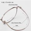 VEITHDIA Glasses Optical Titanium Alloy Frame Customizable prescription lens Eyeglasses Men Women Myopia Computer Eyewear V5587