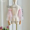 Sheer Tulle Flare Arm Sleeves, Ruffle Elastic Off Shoulder Mesh Cuffs Detachable Bridal Gloves for Wedding Gown Prom Evening Party Photoshoot