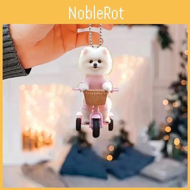 Car Acrylic 2d Accessory Cartoon Dog Rearview Mirror Vehicle Pendant Decoration