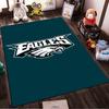 Eagles Logo Design On Teal Background Rug Non-slip Rug Suitable for Living Room and Bedroom Sofas.