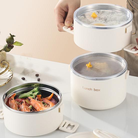 

Ланч-бокс из нержавеющей стали 304, дорожный портативный подогреватель еды со встроенной тарелкой для соуса, герметичная герметичная крышка, контейнер для обеда M