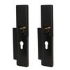 Bedroom Lock Set Household Interior Room Toilet Silent Aluminium Alloy with Handle Black Gold