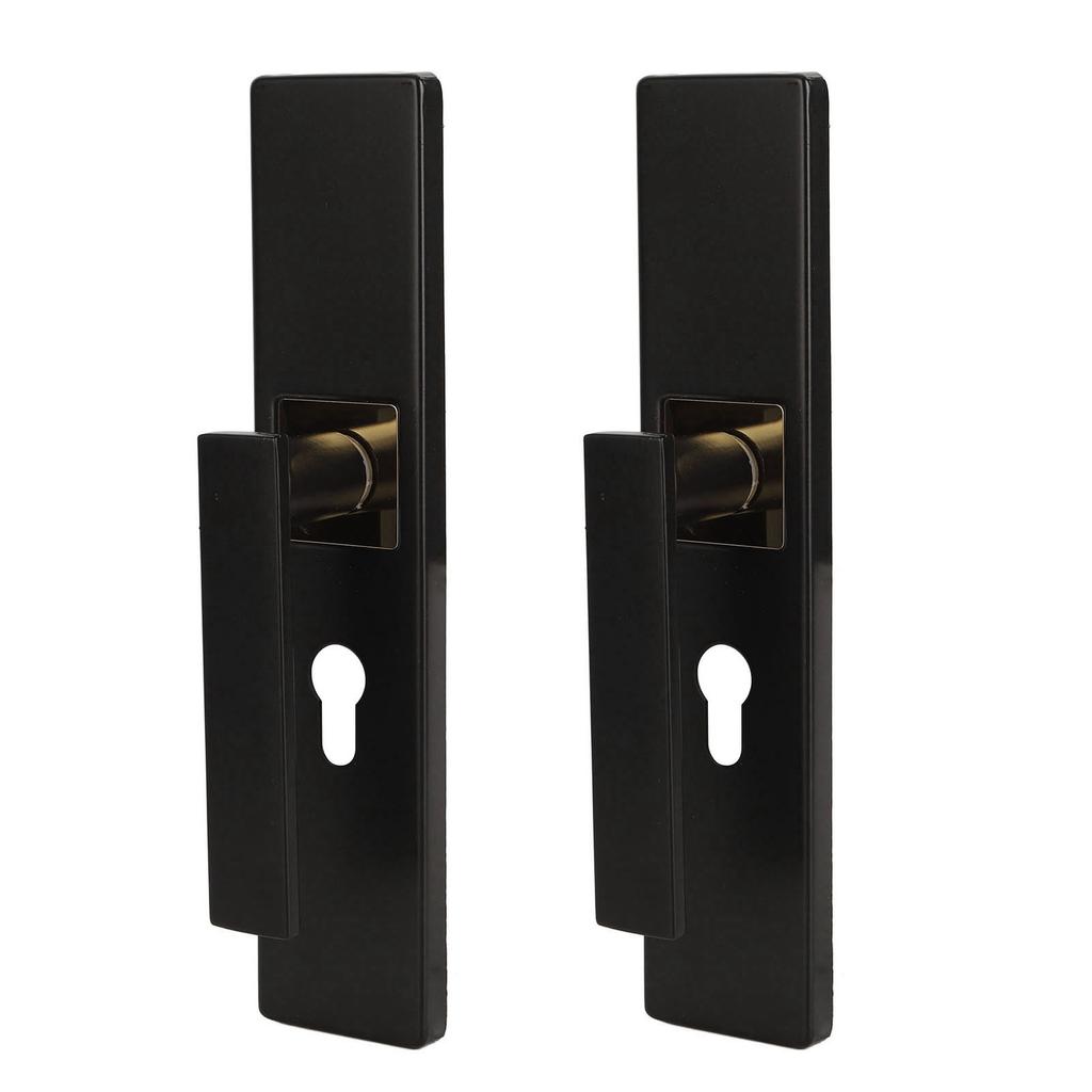 Bedroom Lock Set Household Interior Room Toilet Silent Aluminium Alloy with Handle Black Gold