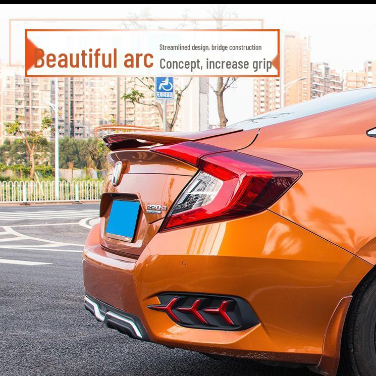 Honda Civic 10th Gen MC Style No-Drill Rear Wing Spoiler