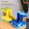 Rutschfeste Gummistiefel für Kinder – chinesisches Superman-Design, warme, wasserdichte Überschuhe für Schüler