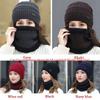 Winter Soft Thermal Balaclava Neck Scarf Cap Knitted Hat Beanie Hat Scarf
