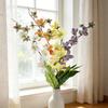Artificial Jasmine Flowers Realistic Faux Silk Flower Bouquet with Long Stem for Shop Garden Office Home Wedding Party