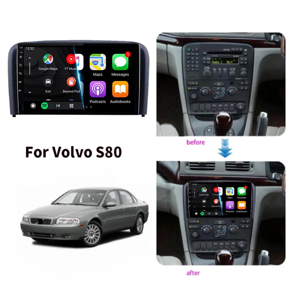Car Radio Android 14For Volvo S80 1998 1999 2000 2001 2002 2003 2004 2005 2006 Navigation GPS Multimedia Player Stereo Carplay