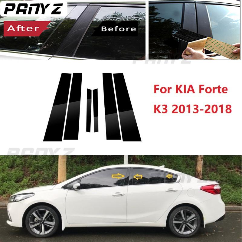 

Полированные стойки стойки, 6 шт., подходят для KIA Forte K3 2013-2018, накладка на окно, колонка BC