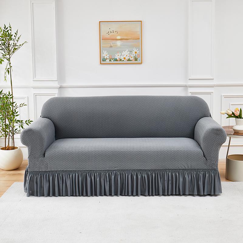 1Pc Skirt Stretch Sofa Coverastic Fit Soft Texture Sofa Slipcover For Living Room Sofa Protector Couch Cushion Cover
