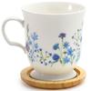 This Elegant 350ml Mug Features a Delicate Floral Design and a Gold Initial It Comes with a Coaster That Doubles As a Lid or Small It Also Comes In a