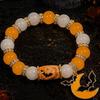 Colorful Beads Halloween Crystal Bracelet Spooky Ghost Bat Charm Bracelet  Gift
