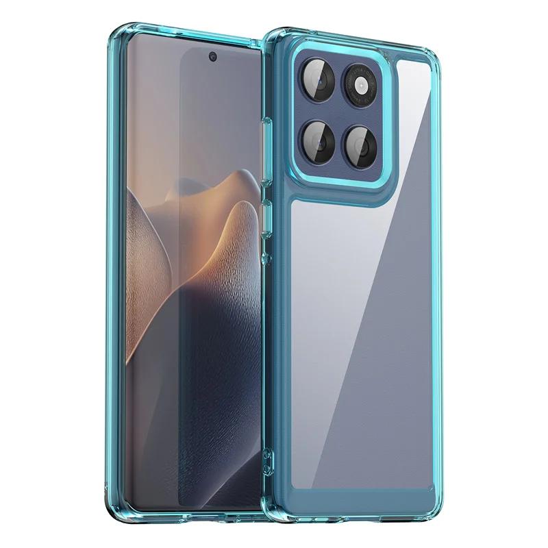 For Moto Edge 60 Fusion 60S 60Pro Hard PC Transparent Case For Moto Signature 70 Ultra TPU Candy Color Frame Shockproof Bumper